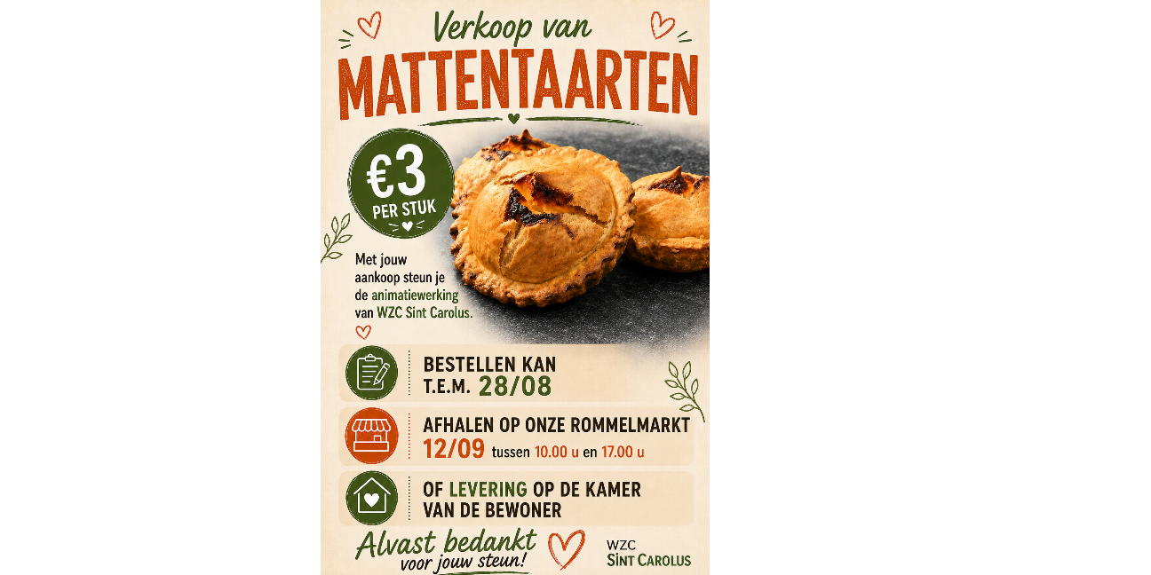 Mattentaartenverkoop